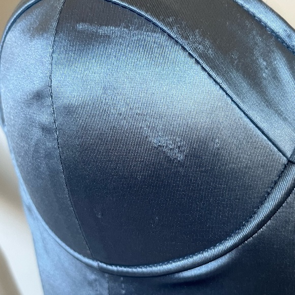 City Lux Satin Blue Bodycon Dress - Picture 8 of 17